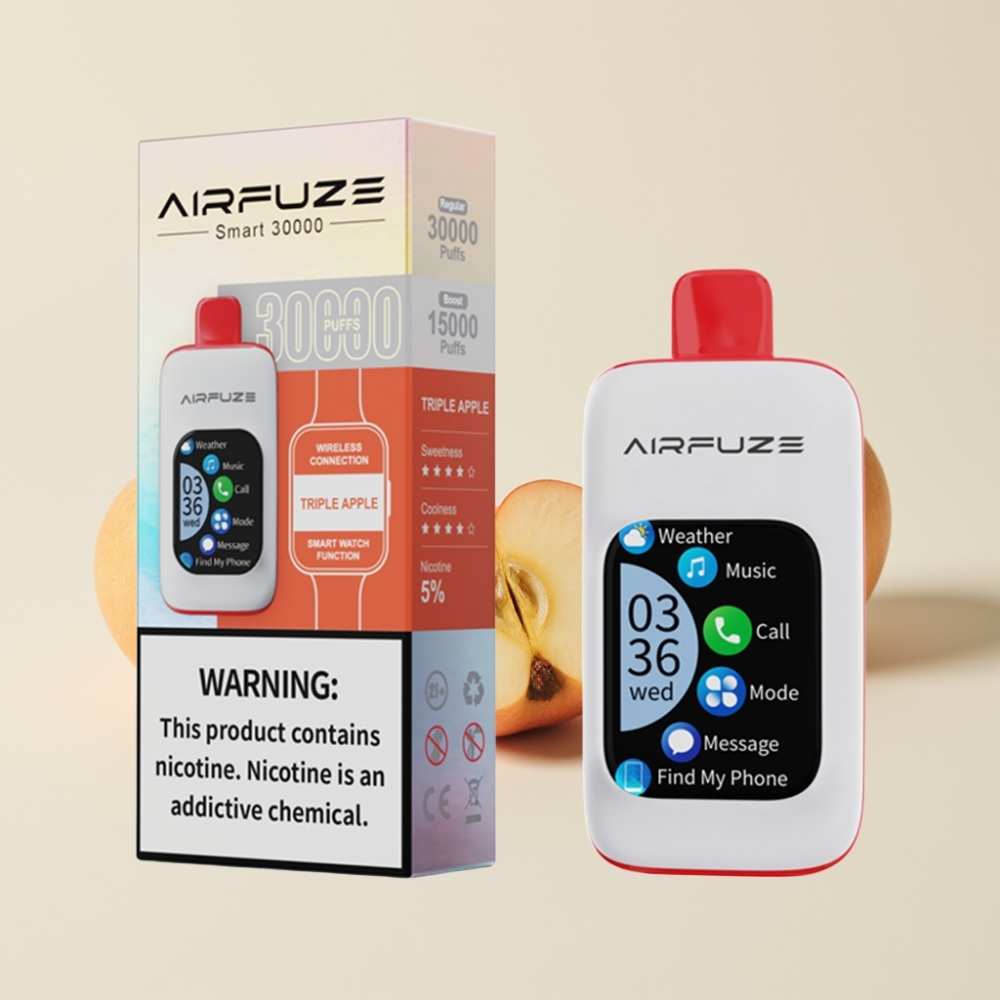 AirFuze Smart 30000 Puffs 5% Triple Apple TFT Touch Pod