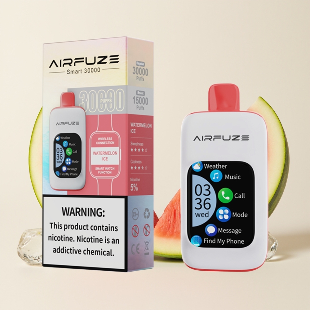 AirFuze Smart 30000 Puffs Disposable Pod 5% Nicotina Pantalla Táctil Tipo-C