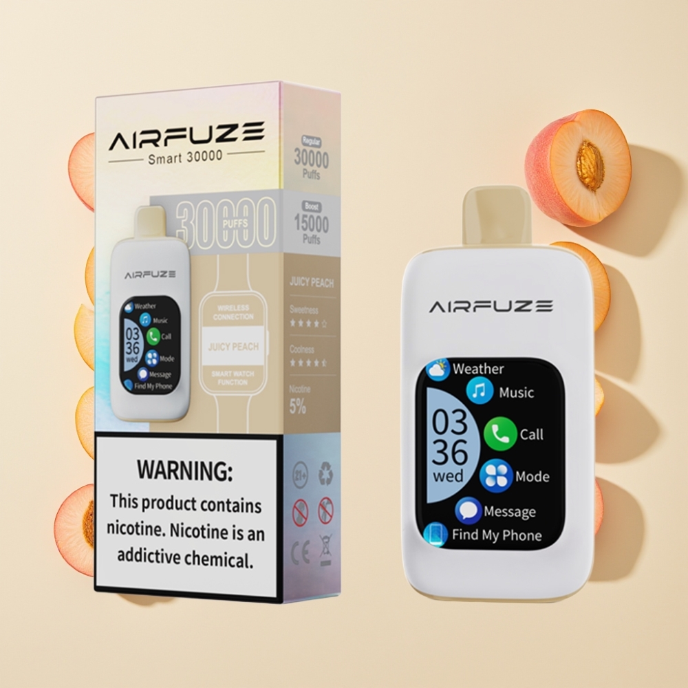 AirFuze Smart 30000 Puffs Disposable Pod Pantalla Táctil 5% Nicotina Tipo-C