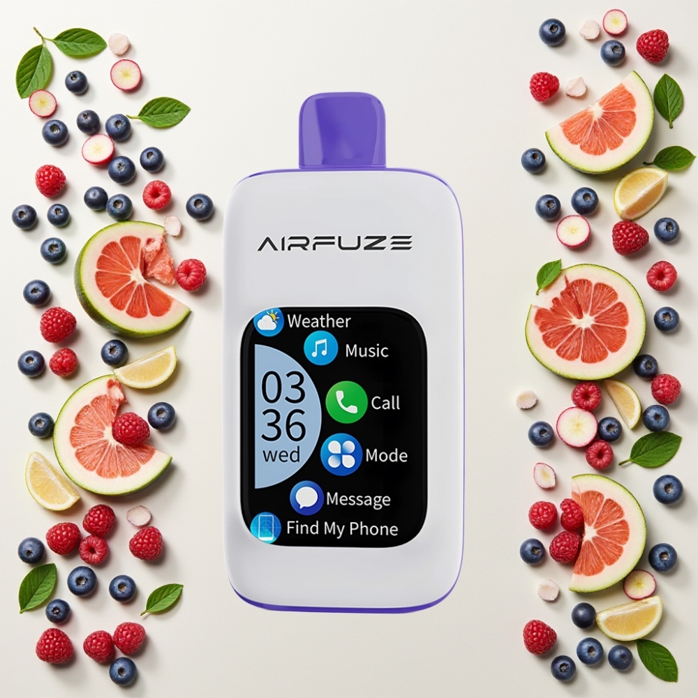 AirFuze Smart Pro 40000 Puffs 20ML Pantalla Táctil 3 Modos Hielo de Frambuesa Azul