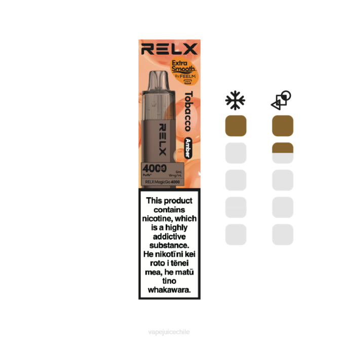 Vape Chile tabaco (ámbar) - RELX MagicGo 4000 vaporizadores desechables 224V5