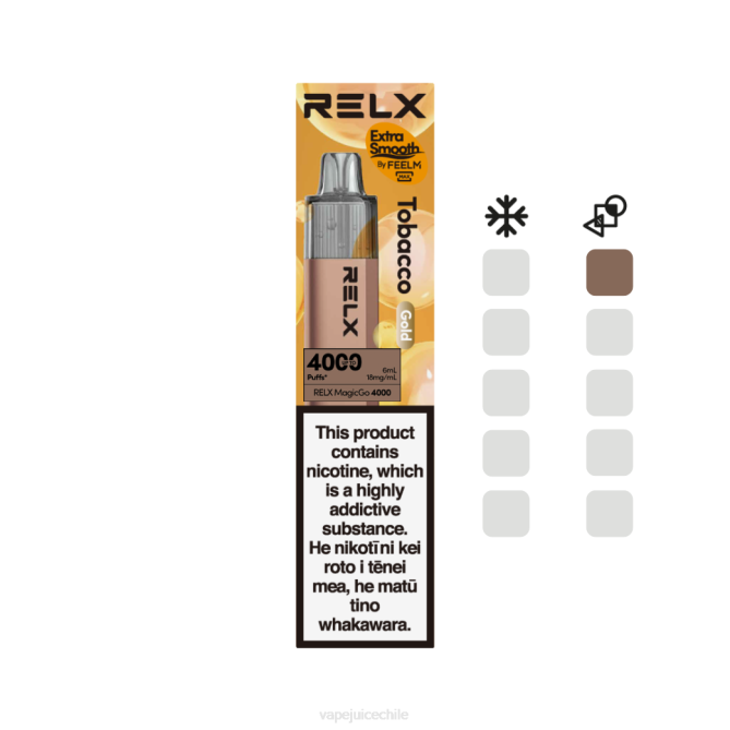 Vape Recargable tabaco (oro) - RELX MagicGo 4000 vaporizadores desechables 224V2