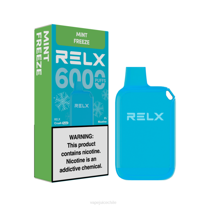 Cigarro Electrónico Chile congelación de menta - RELX Crush Pocket 6000 helado 224V12