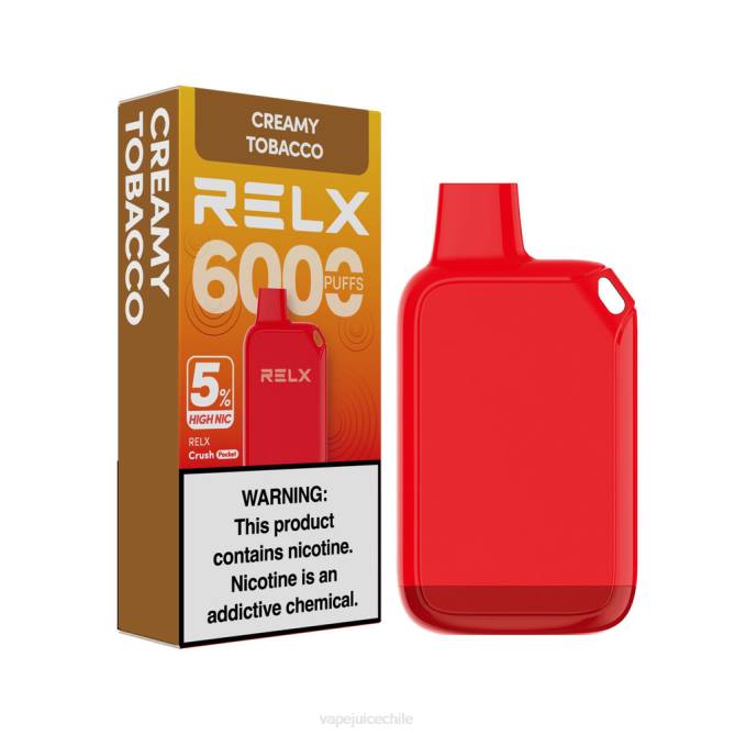 Cigarro Electrónico Chile tabaco cremoso - RELX Crush Pocket 6000 5% alto nic 224V28
