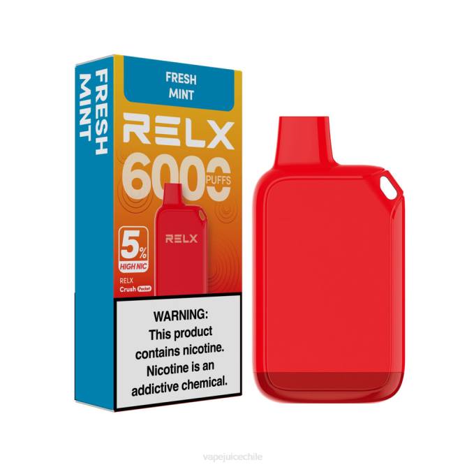 Vape Chile menta fresca - RELX Crush Pocket 6000 5% alto nic 224V29