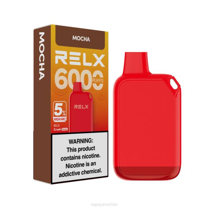 Vape Chile moca - RELX Crush Pocket 6000 5% alto nic 224V25