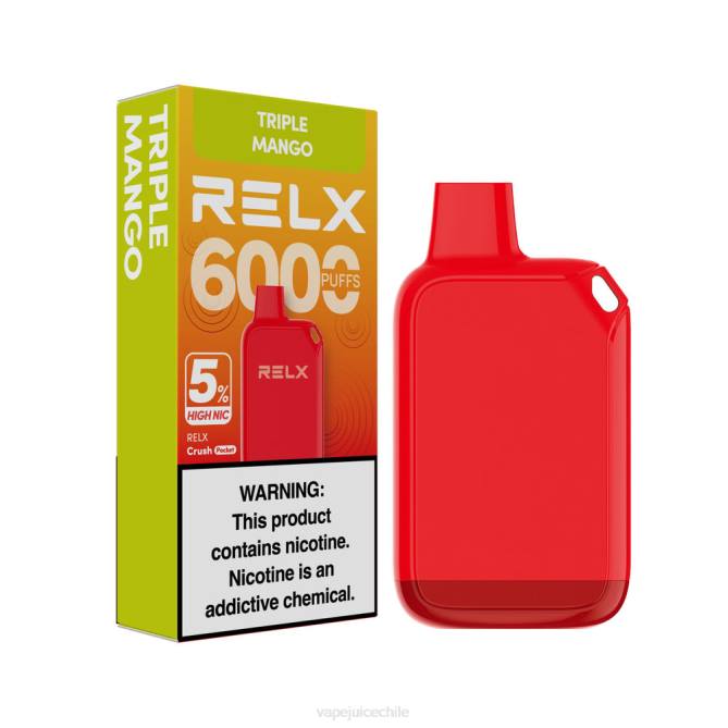 Vape Recargable mango triple - RELX Crush Pocket 6000 5% alto nic 224V26
