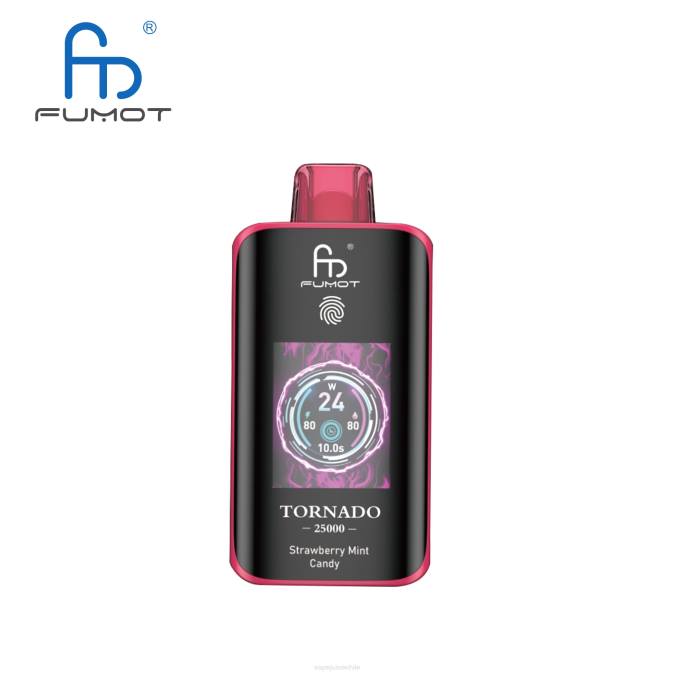 Fumot Tornado 25000 vaporizadores desechables caramelo de menta y fresa | DX6L15 Vape Liquid