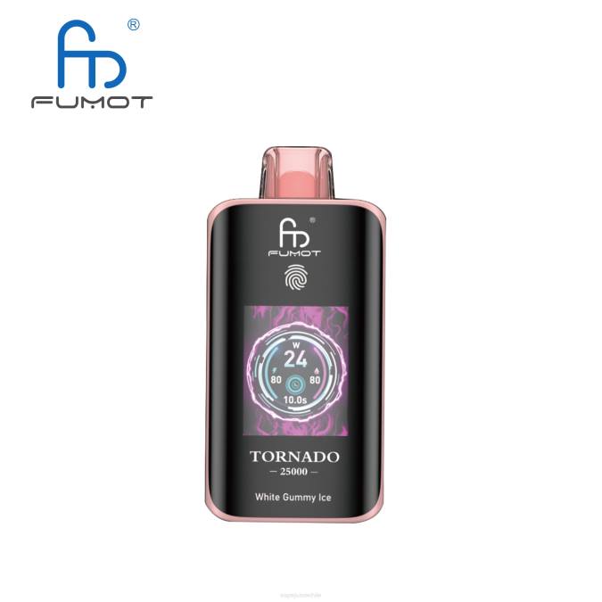 Fumot Tornado 25000 vaporizadores desechables hielo gomoso blanco | DX6L14 Vape Liquid