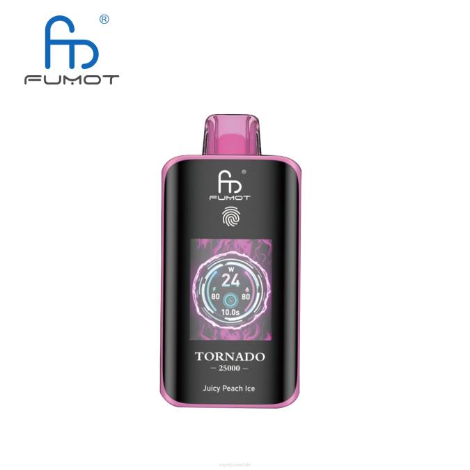 Fumot Tornado 25000 vaporizadores desechables jugoso hielo de durazno | DX6L7 Vape Liquid
