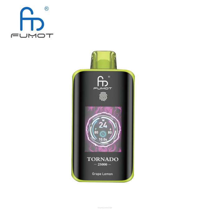 Fumot Tornado 25000 vaporizadores desechables uva limon | DX6L6 Vape Liquid