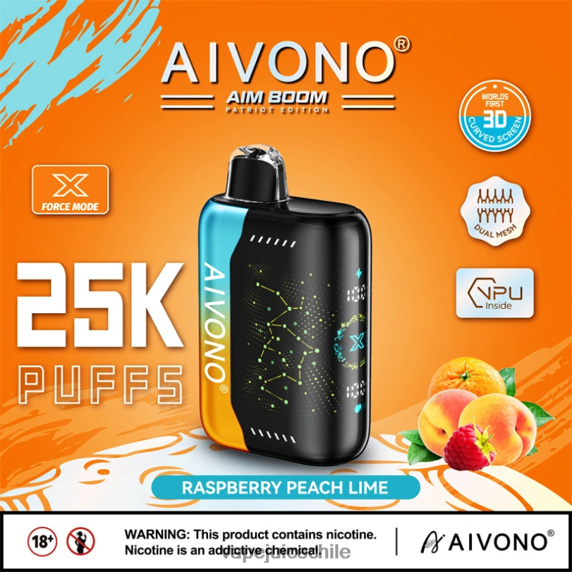 Aivono AIM BOOM 25000 frambuesa melocotón lima - 8N0N8350 Vape Recargable