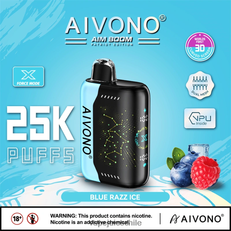 Aivono AIM BOOM 25000 hielo azul - 8N0N8345 Vape Chile