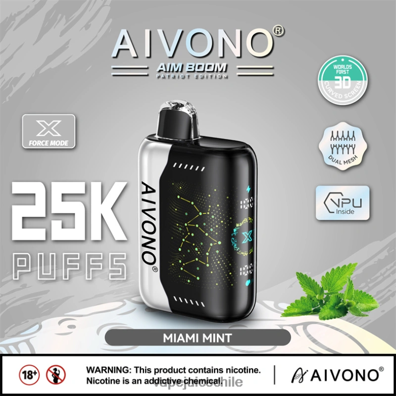 Aivono AIM BOOM 25000 menta de miami - 8N0N8349 Vape Chile