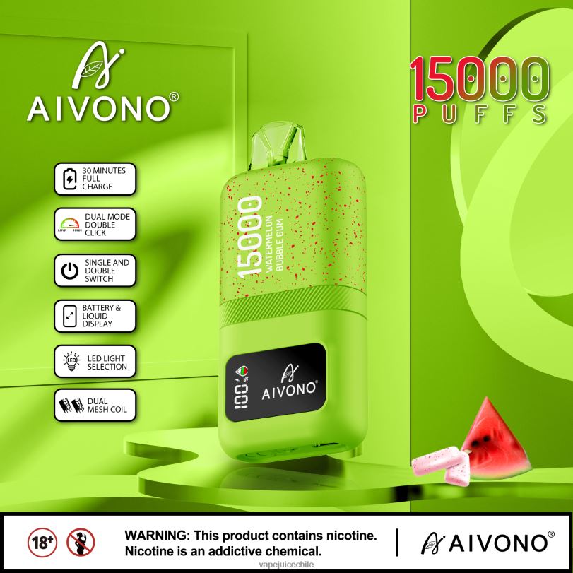 Aivono AIM magic 15000 chicle de sandía - 8N0N865 Vape Chile