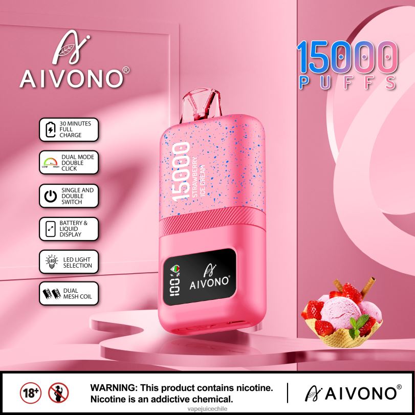 Aivono AIM magic 15000 helado de fresa - 8N0N866 Vape Recargable