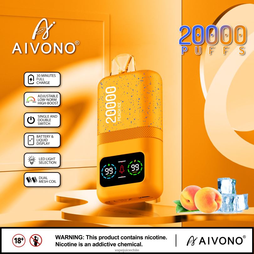 Aivono AIM magic 20000 hielo de durazno - 8N0N885 Vape Chile