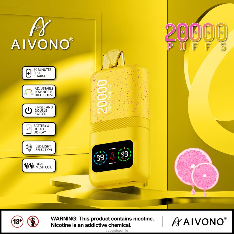 Aivono AIM magic 20000 hielo de limon rosa - 8N0N883 Vape Desechable