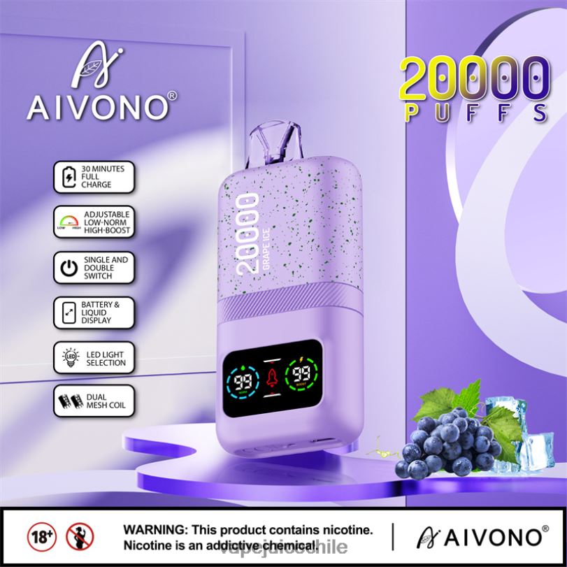 Aivono AIM magic 20000 hielo de uva - 8N0N886 Vape Recargable