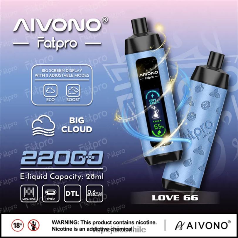 Aivono Fatpro 22000 amor 66 - 8N0N86 Vape Recargable