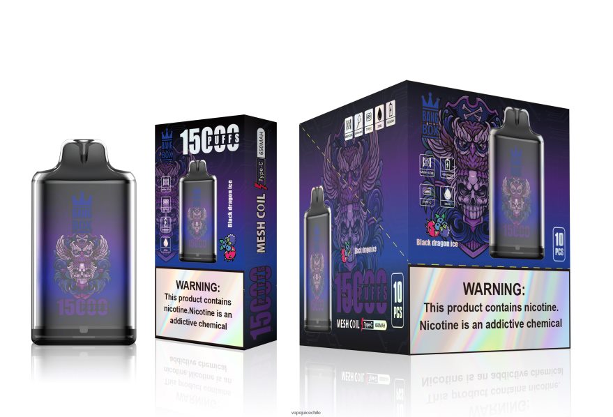 Cigarro Electrónico Chile N64Z0H110 hielo del dragón negro - Bang Box s1-15000 bocanadas