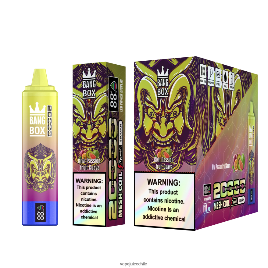 Cigarro Electrónico Chile N64Z0H50 kiwi maracuyá guayaba - Bang Box Pantalla inteligente de 20000 inhalaciones