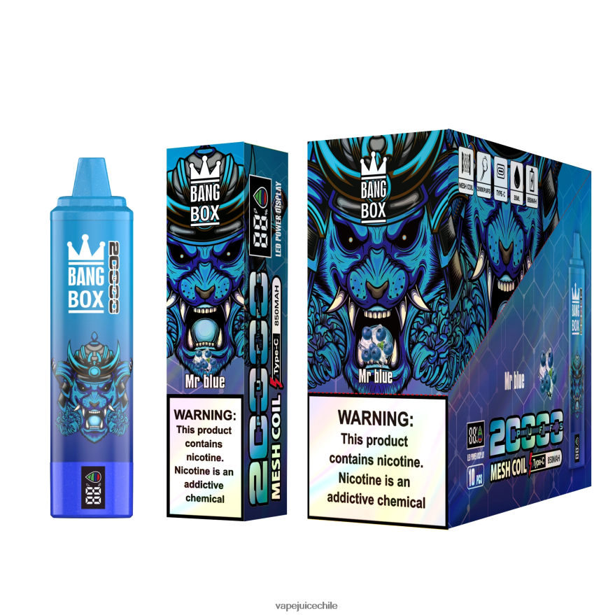Cigarro Electrónico Chile N64Z0H60 señor azul - Bang Box Pantalla inteligente de 20000 inhalaciones