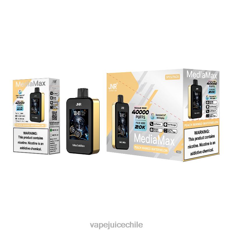 JNR MediaMax bocanada de 40k sandia mango durazno TPRFJ15 Cigarro Electrónico Chile