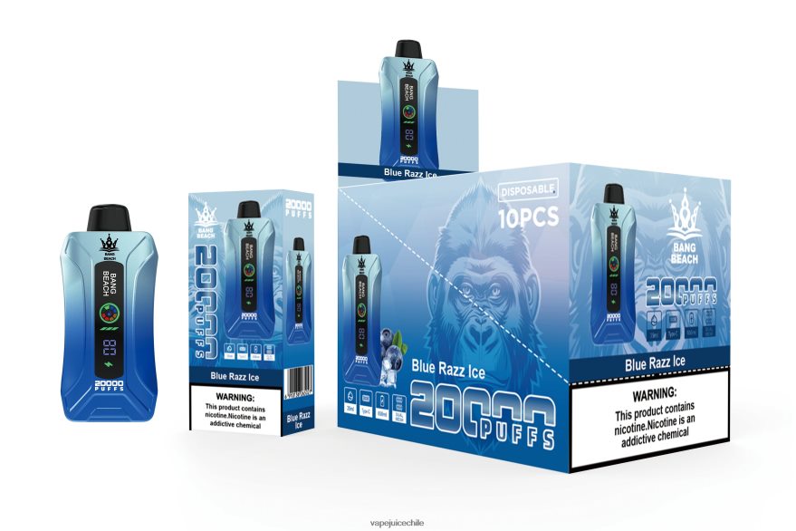 Vape Chile N64Z0H11 hielo azul - Bang Beach vape elegante de la pantalla de 20000 soplos