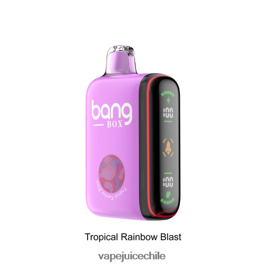 Vape Chile N64Z0H36 explosión del arco iris tropical - Bang Box Pantalla de potencia inteligente de 9000-18000 inhalaciones