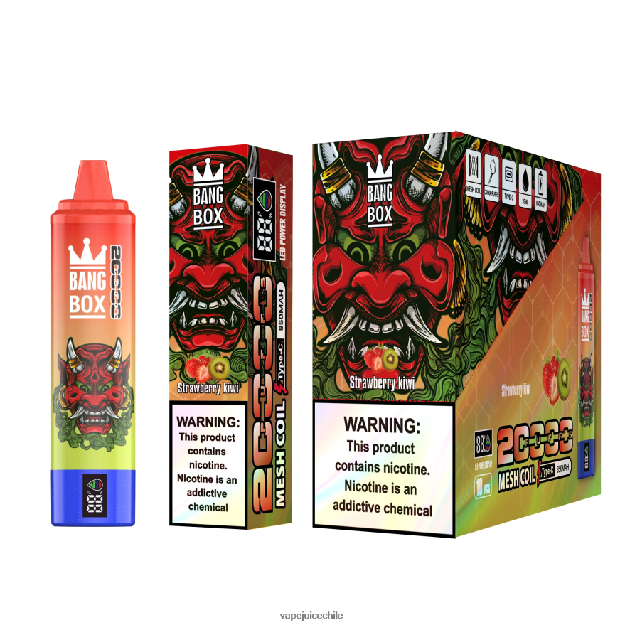 Vape Chile N64Z0H51 kiwi fresa - Bang Box Pantalla inteligente de 20000 inhalaciones