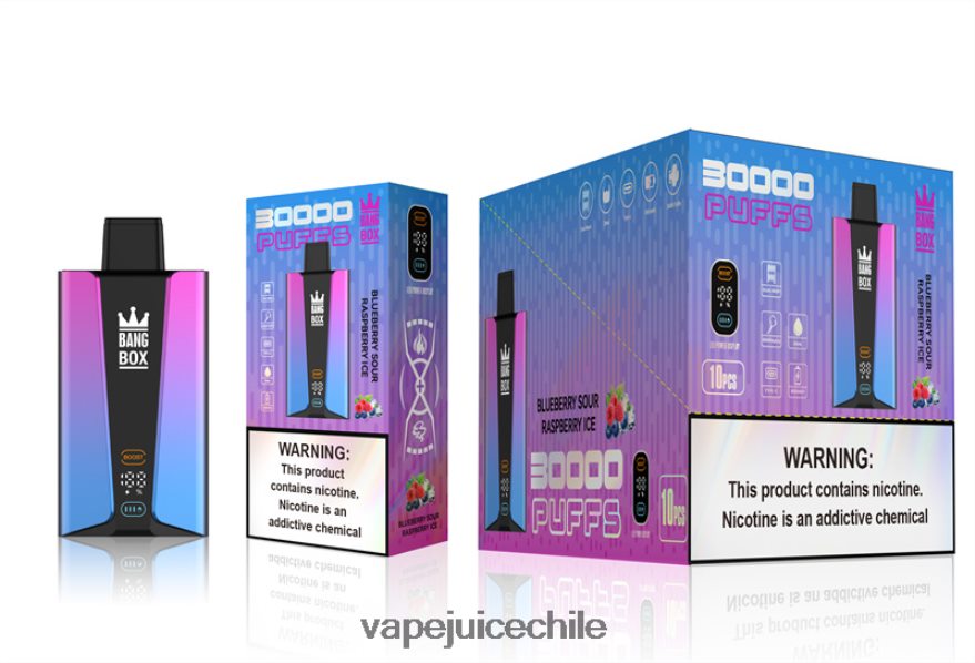 Vape Chile N64Z0H81 arándano frambuesa agria hielo - Bang Box Pantalla inteligente de 30000 inhalaciones
