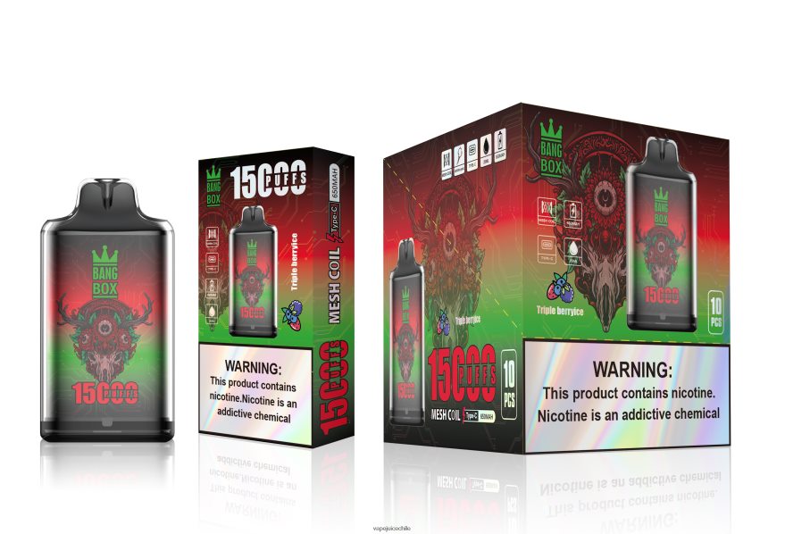 Vape Desechable N64Z0H104 hielo de triple baya - Bang Box s1-15000 bocanadas