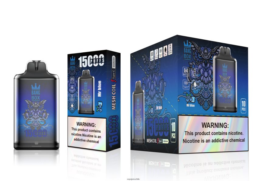 Vape Desechable N64Z0H109 señor azul - Bang Box s1-15000 bocanadas