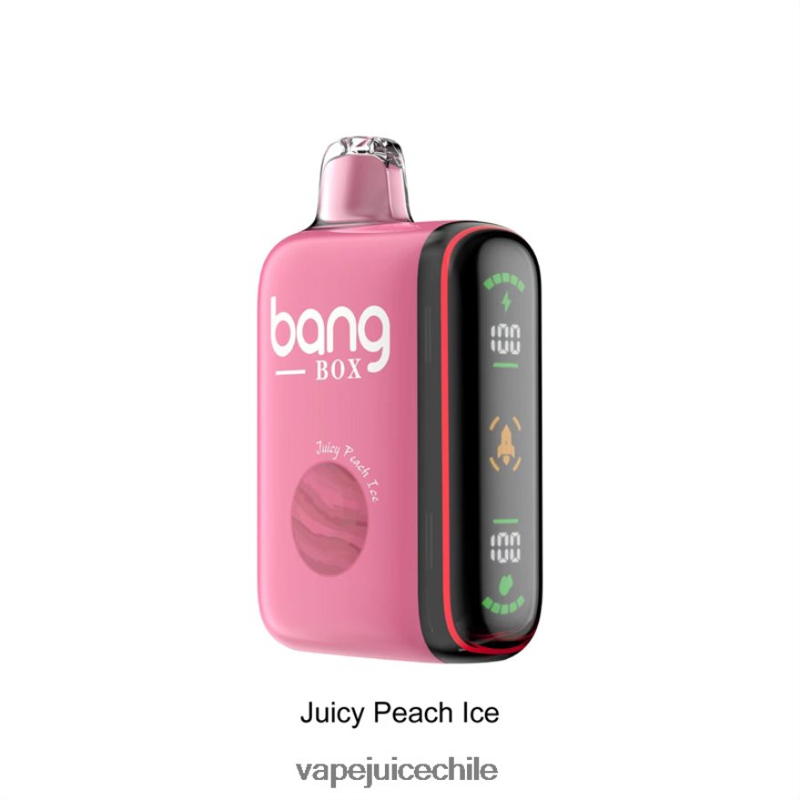 Vape Desechable N64Z0H29 jugoso hielo de durazno - Bang Box Pantalla de potencia inteligente de 9000-18000 inhalaciones