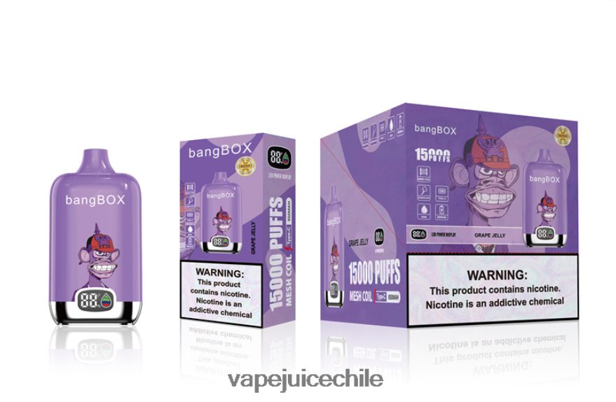 Vape Desechable N64Z0H49 gelatina de uva - Bang Box 15000 bocanadas
