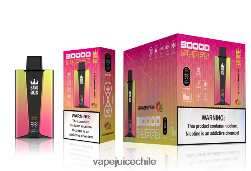 Vape Desechable N64Z0H74 kiwi fresa - Bang Box Pantalla inteligente de 30000 inhalaciones