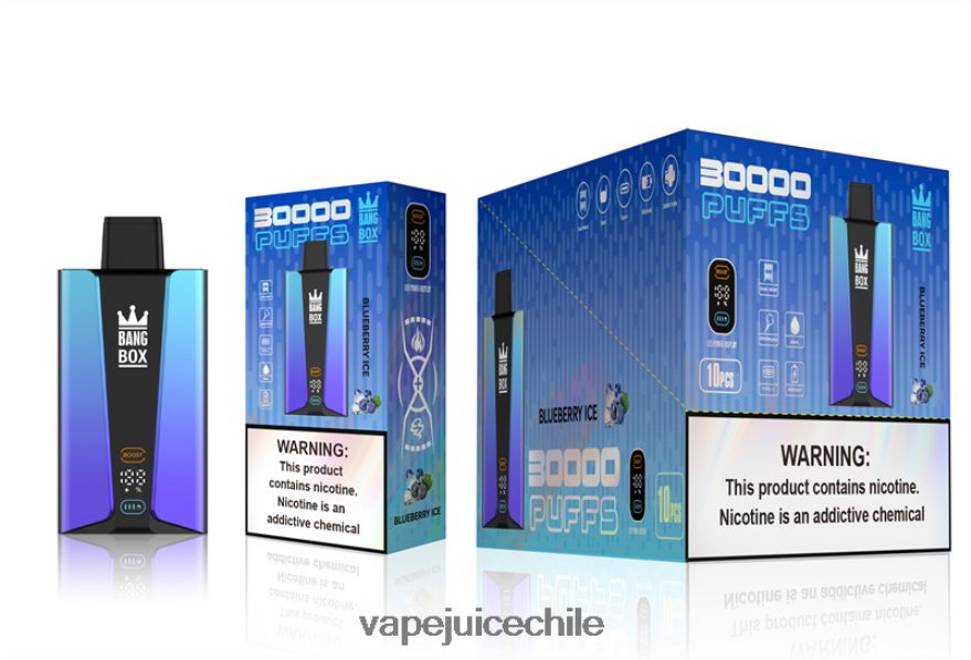 Vape Desechable N64Z0H79 hielo de arándanos - Bang Box Pantalla inteligente de 30000 inhalaciones