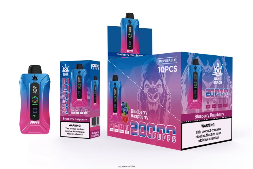 Vape Fume N64Z0H12 frambuesa arándano - Bang Beach vape elegante de la pantalla de 20000 soplos