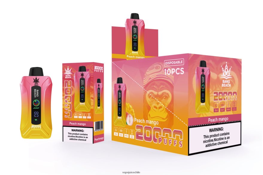 Vape Fume N64Z0H2 mango durazno - Bang Beach vape elegante de la pantalla de 20000 soplos