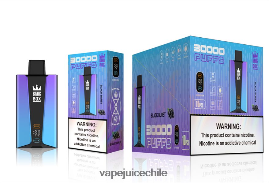 Vape Fume N64Z0H77 estallido negro - Bang Box Pantalla inteligente de 30000 inhalaciones