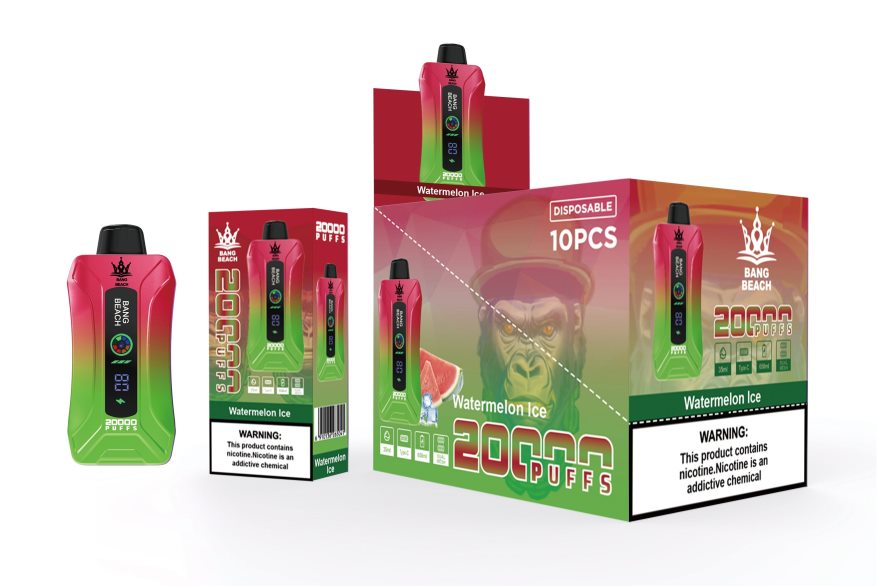 Vape Fume N64Z0H7 hielo de sandia - Bang Beach vape elegante de la pantalla de 20000 soplos