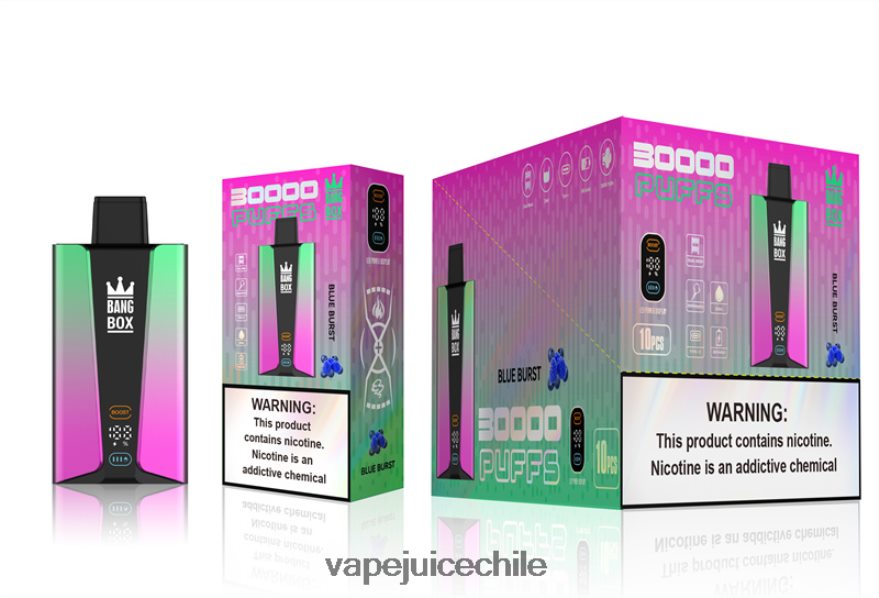 Vape Fume N64Z0H82 estallido azul - Bang Box Pantalla inteligente de 30000 inhalaciones