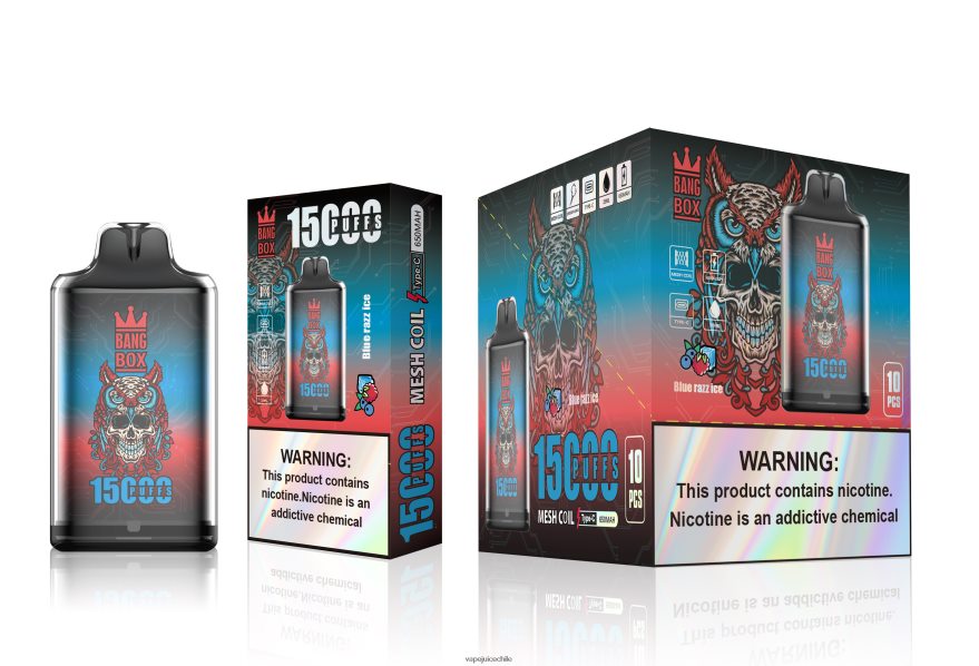 Vape Recargable N64Z0H108 hielo azul - Bang Box s1-15000 bocanadas