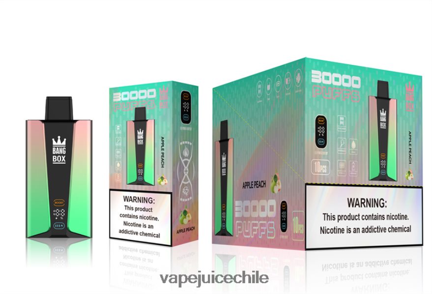 Vape Recargable N64Z0H83 durazno manzana - Bang Box Pantalla inteligente de 30000 inhalaciones