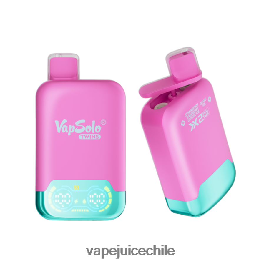 Vapsolo TWINS vaporizador desechable helado de fresa, frambuesa, cereza y hielo de uva V0F080145 Cigarro Electrónico Chile