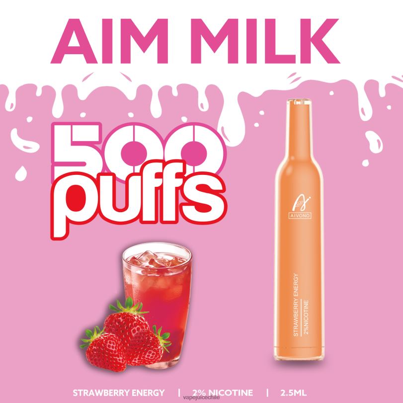Aivono AIM MILK 500 energía fresa - 8N0N8266 Vape Recargable