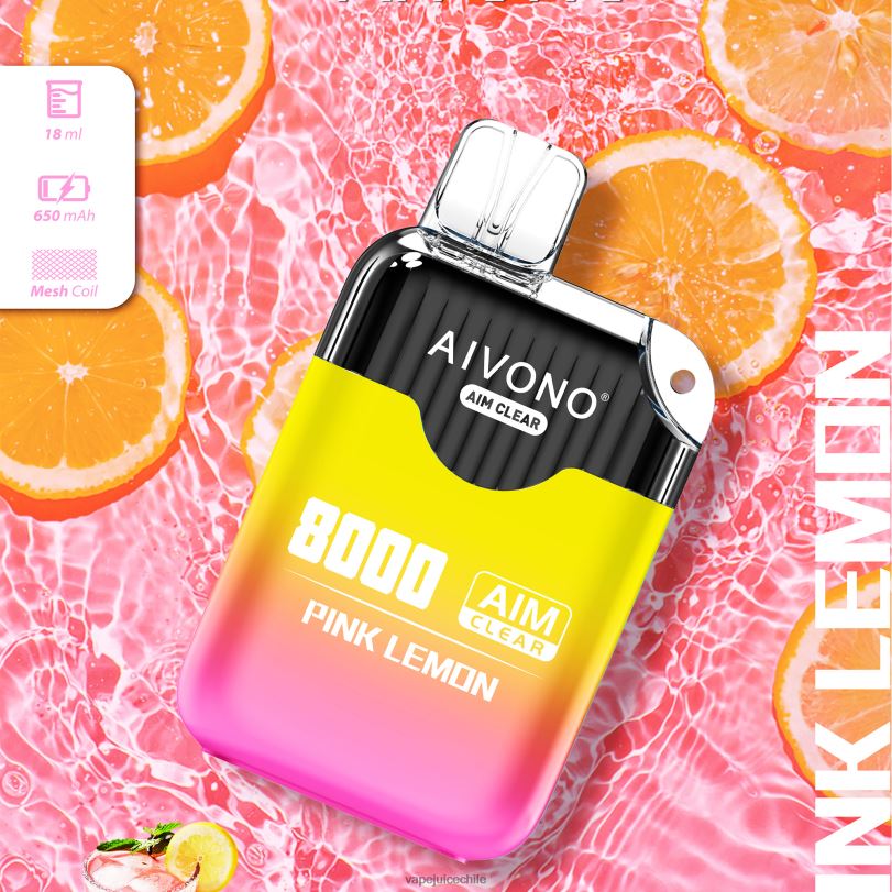 Aivono AIM CLEAR 8000 limon rosa - 8N0N8211 Vape Desechable
