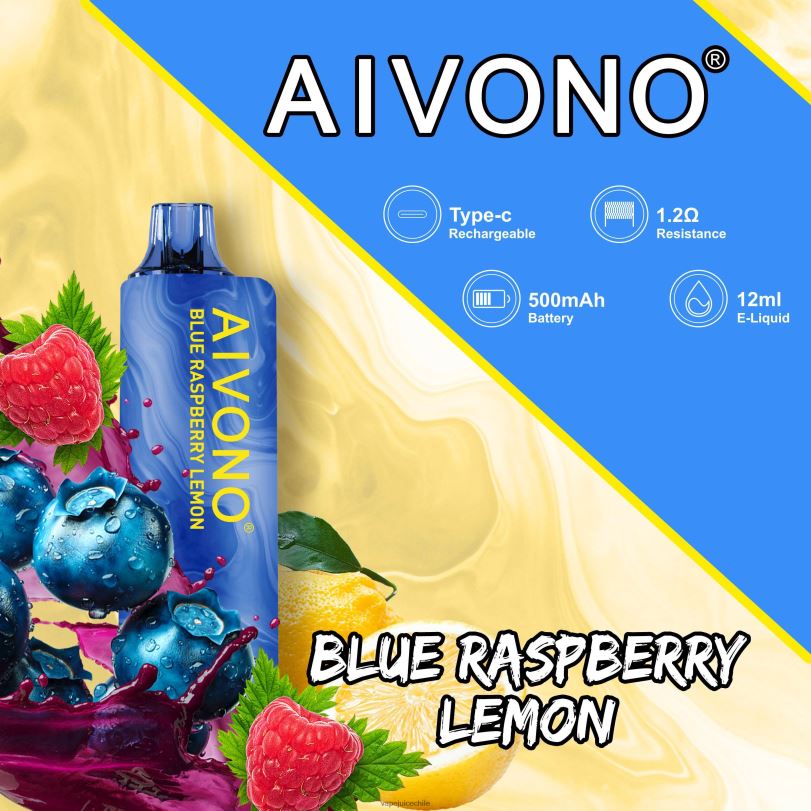 Aivono AIM GUN 7000 arándano frambuesa limón - 8N0N8109 Vape Chile