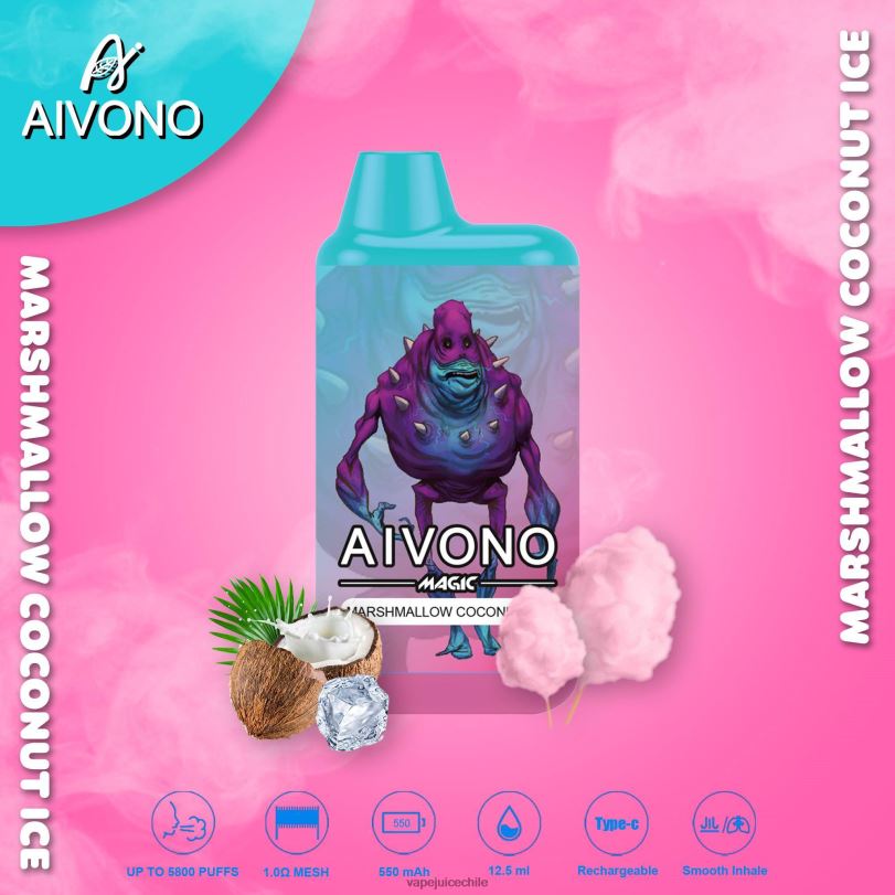 Aivono AIM MAGIC cigarrillo de caja de 5800 bocas hielo de coco de malvavisco - 8N0N895 Vape Desechable